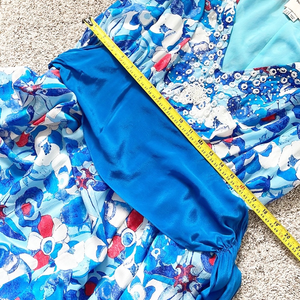 Arabella Blue Poppy Dress Peter Som For Made In Kind - Picture 11 of 16